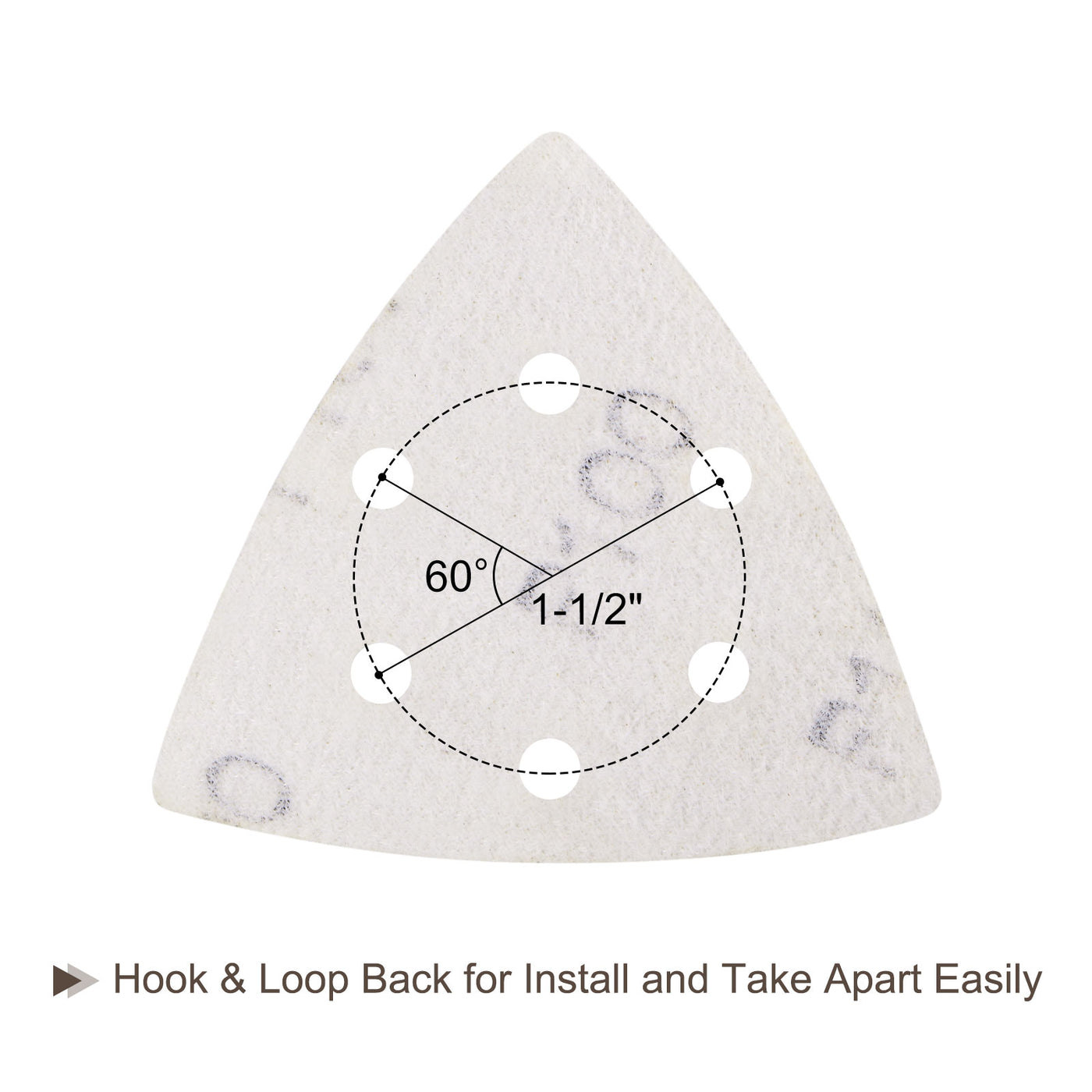 Harfington Triangle Sandpaper Pads Hole Hook Loop Backed