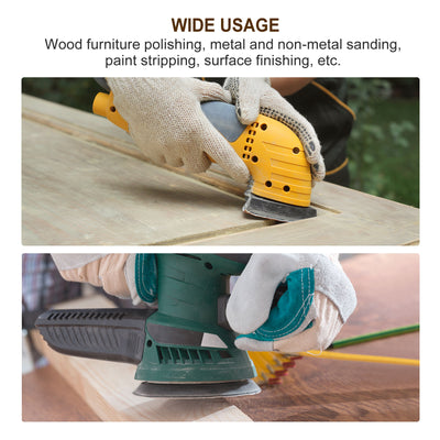 Harfington Triangle Sandpaper Pads Hole Hook Loop Backed