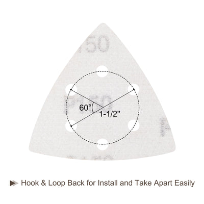 Harfington Hole Hook Loop Backed Triangle Sandpaper