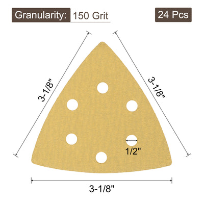 Harfington Hole Hook Loop Backed Triangle Sandpaper