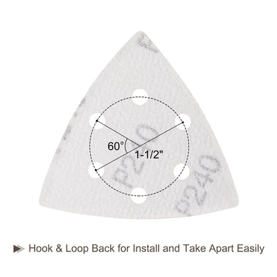 Harfington Triangle Sandpaper Pads Hole Hook Loop Backed