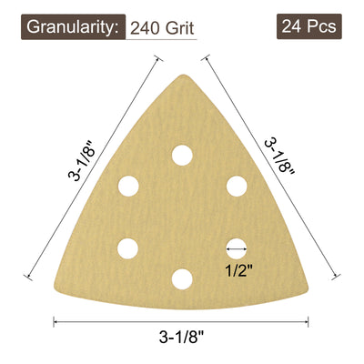 Harfington Hole Hook Loop Backed Triangle Sandpaper