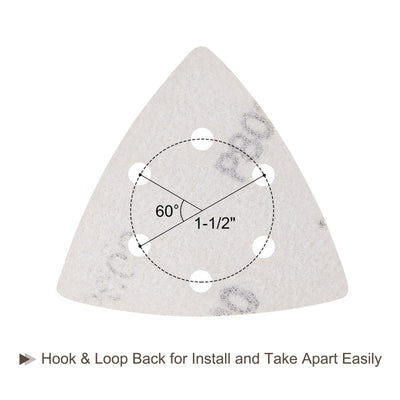 Harfington Triangle Sandpaper Pads Hole Hook Loop Backed