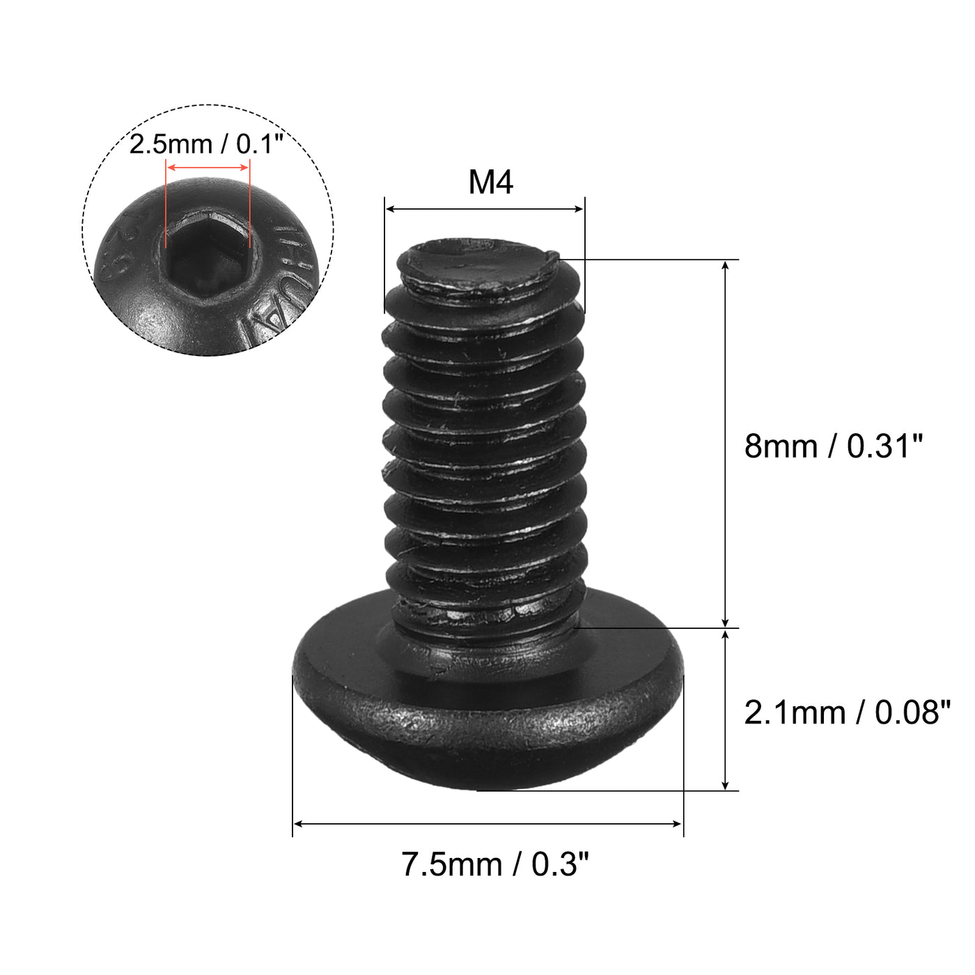 Harfington Hex Socket Bolt, Alloy Steel Cap Screws Fastener