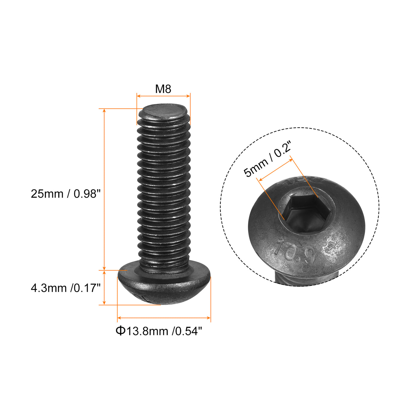 Harfington Hex Socket Drive Bolts Alloy Steel Cap Screws