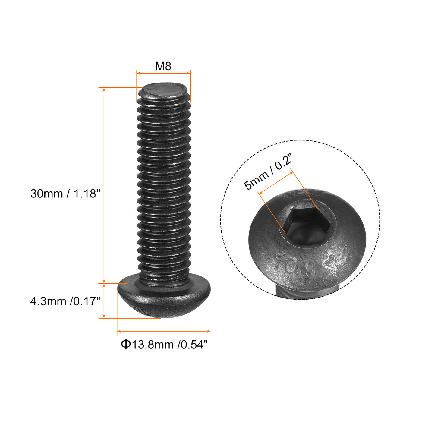 Harfington Hex Socket Drive Bolts Alloy Steel Cap Screws