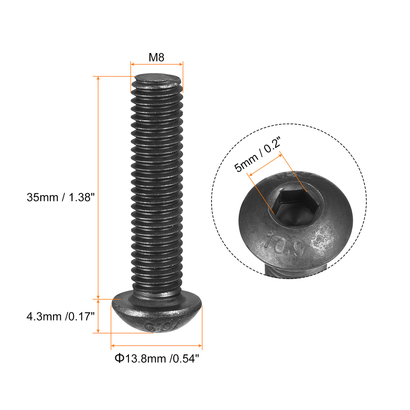 Harfington Hex Socket Drive Bolts Alloy Steel Cap Screws