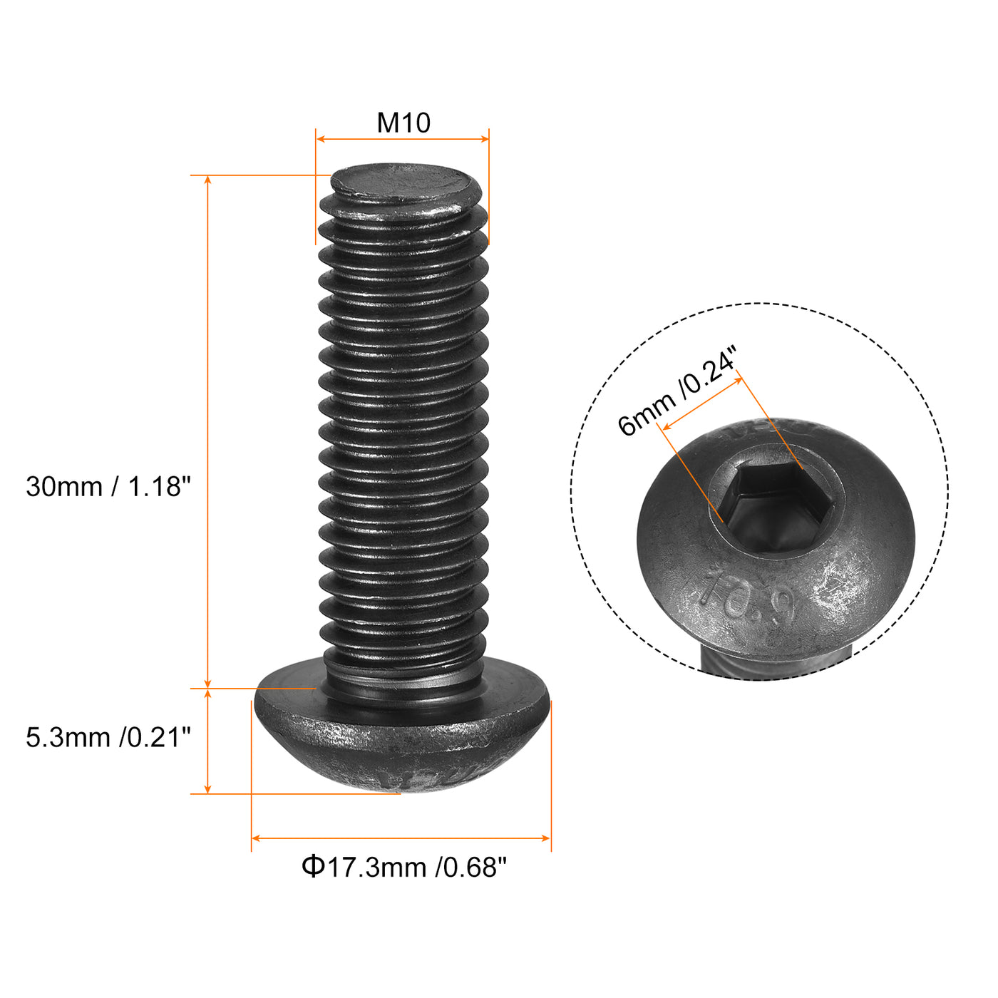 Harfington Hex Socket Drive Bolts Alloy Steel Cap Screws