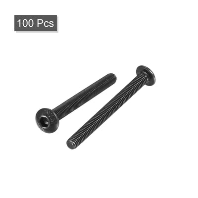 Harfington Hex Socket Button Head Cap Bolts, Alloy Steel Machine Screw