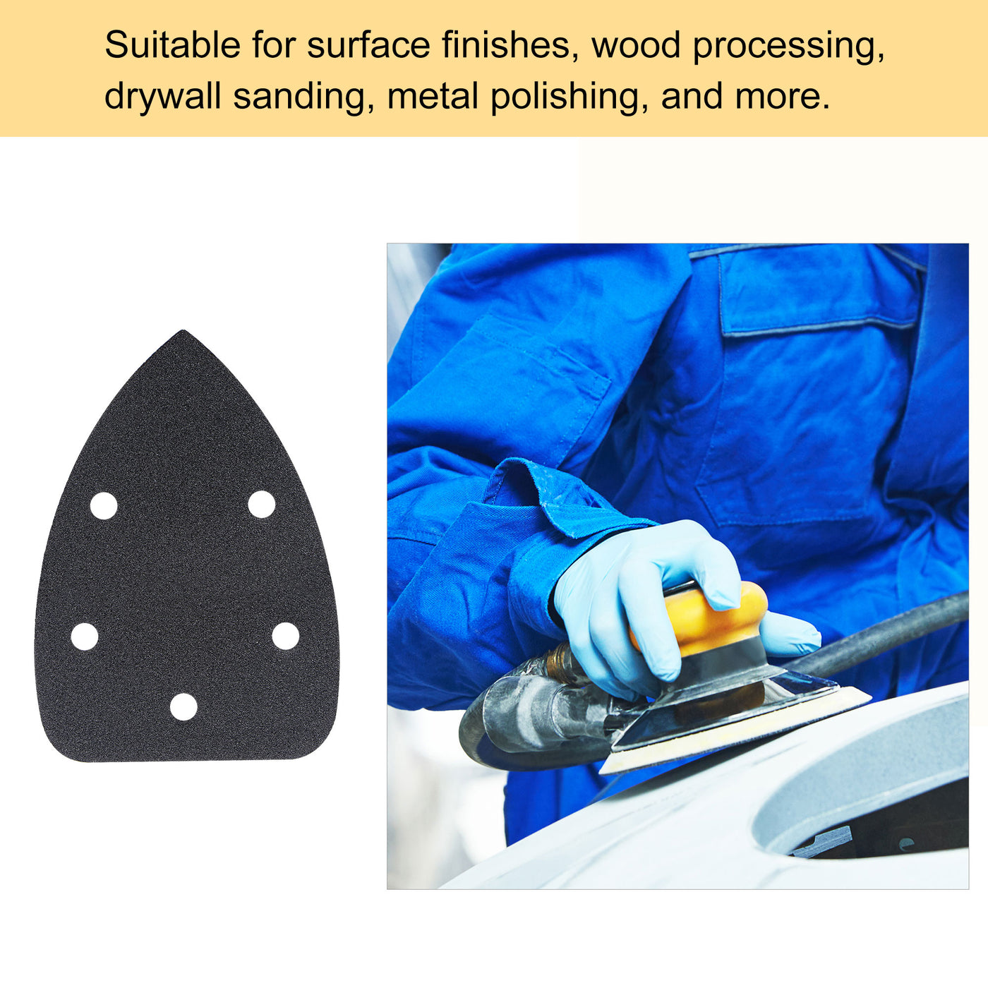 Harfington Detail Sandpapers Hook and Loop Sanding Pad Silicon Carbide