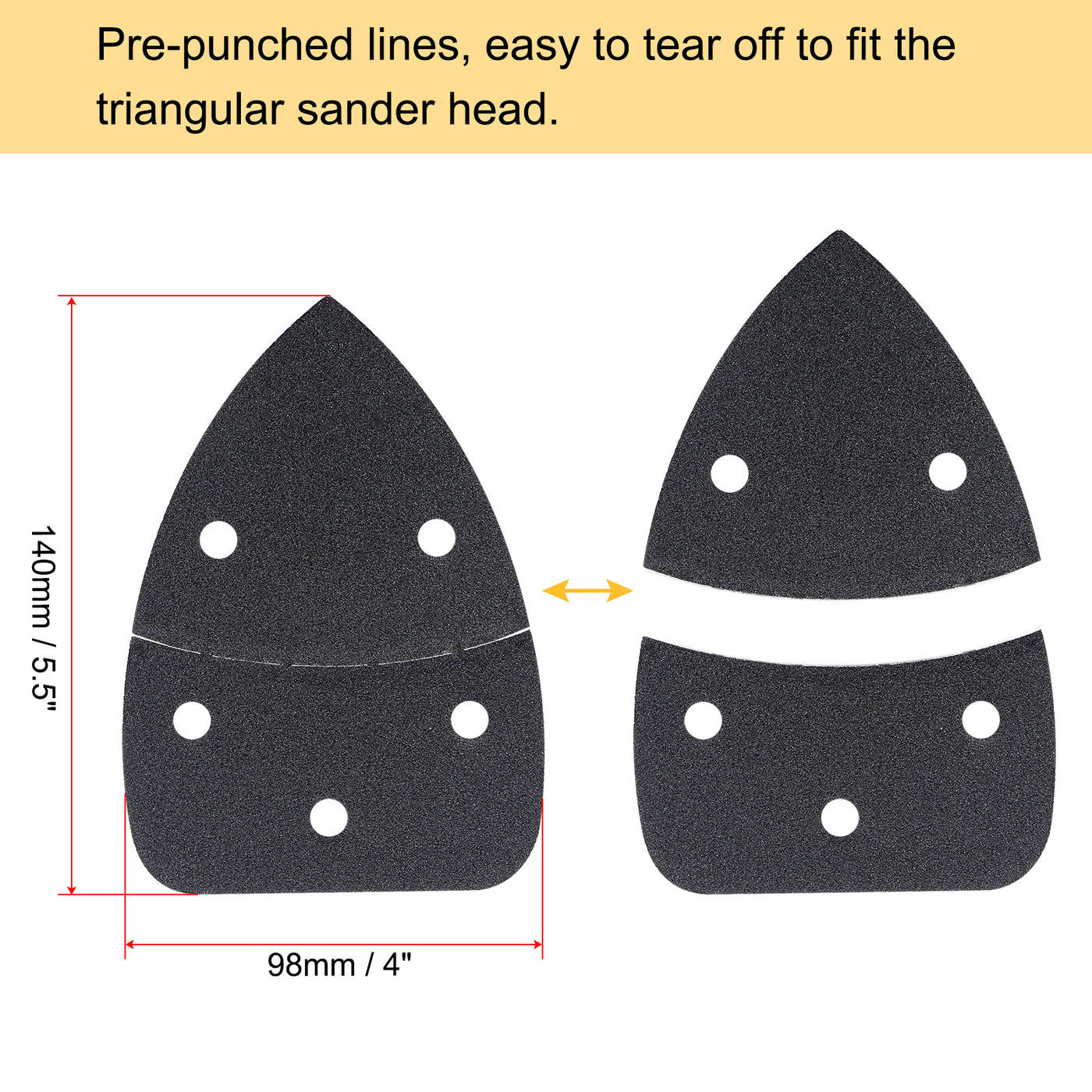 Harfington Triangular Hook and Loop Sanding Pads