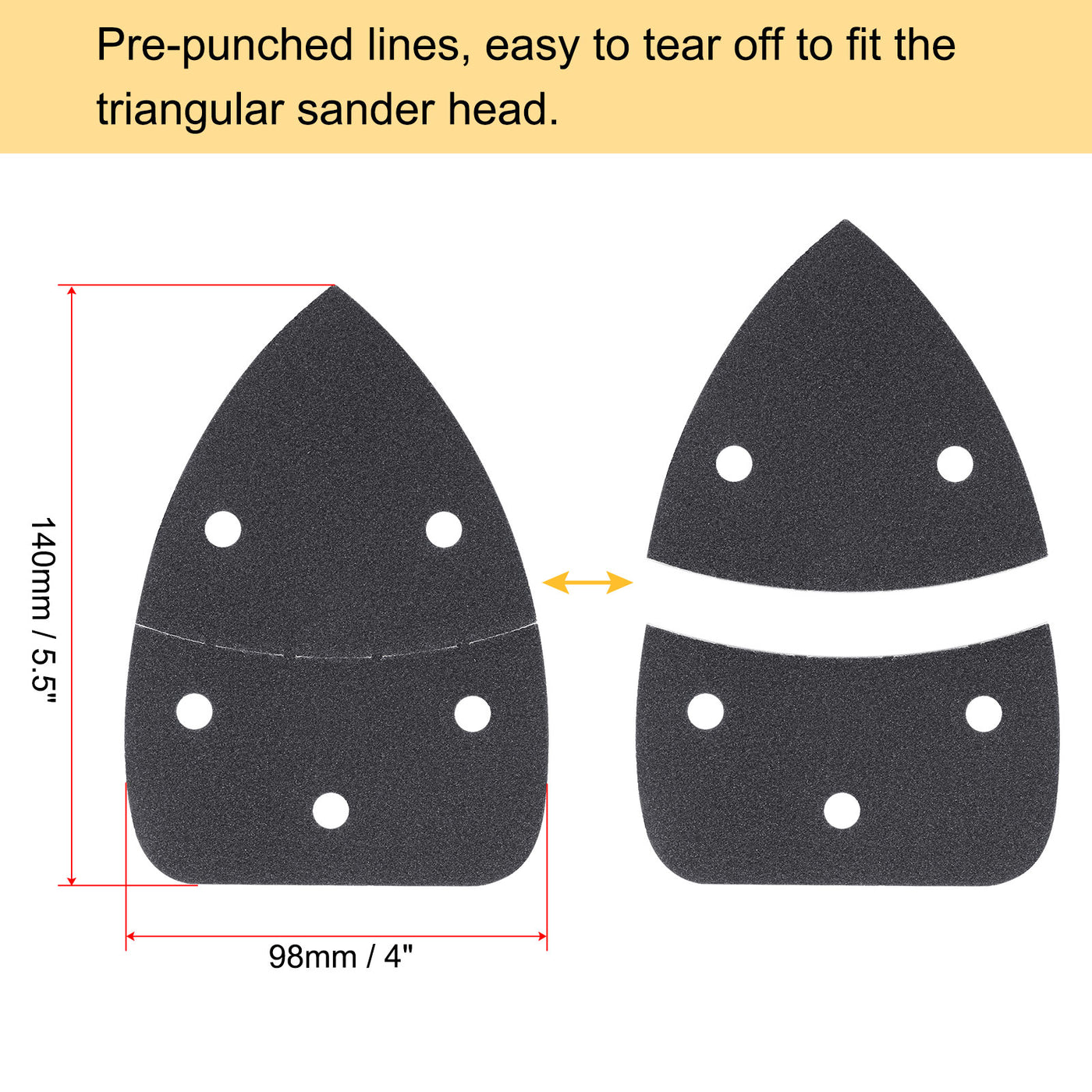 Harfington Triangular Hook and Loop Sanding Pads