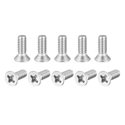 Harfington 1/4-20x3/4" Flat Head Machine Screws Phillips 304 Stainless Steel Bolts 50pcs