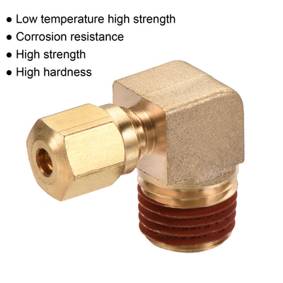Harfington Brass Elbow Compression Tube Fitting Coupling Adapter