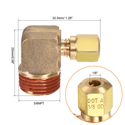 Harfington Brass Elbow Compression Tube Fitting Coupling Adapter