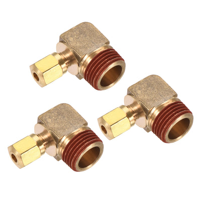 Harfington Brass Elbow Compression Tube Fitting Coupling Adapter
