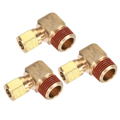 Harfington Brass Elbow Compression Tube Fitting Coupling Adapter