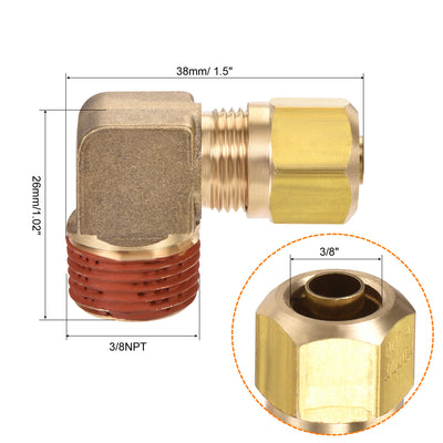 Harfington Brass Elbow Compression Tube Fitting Coupling Adapter
