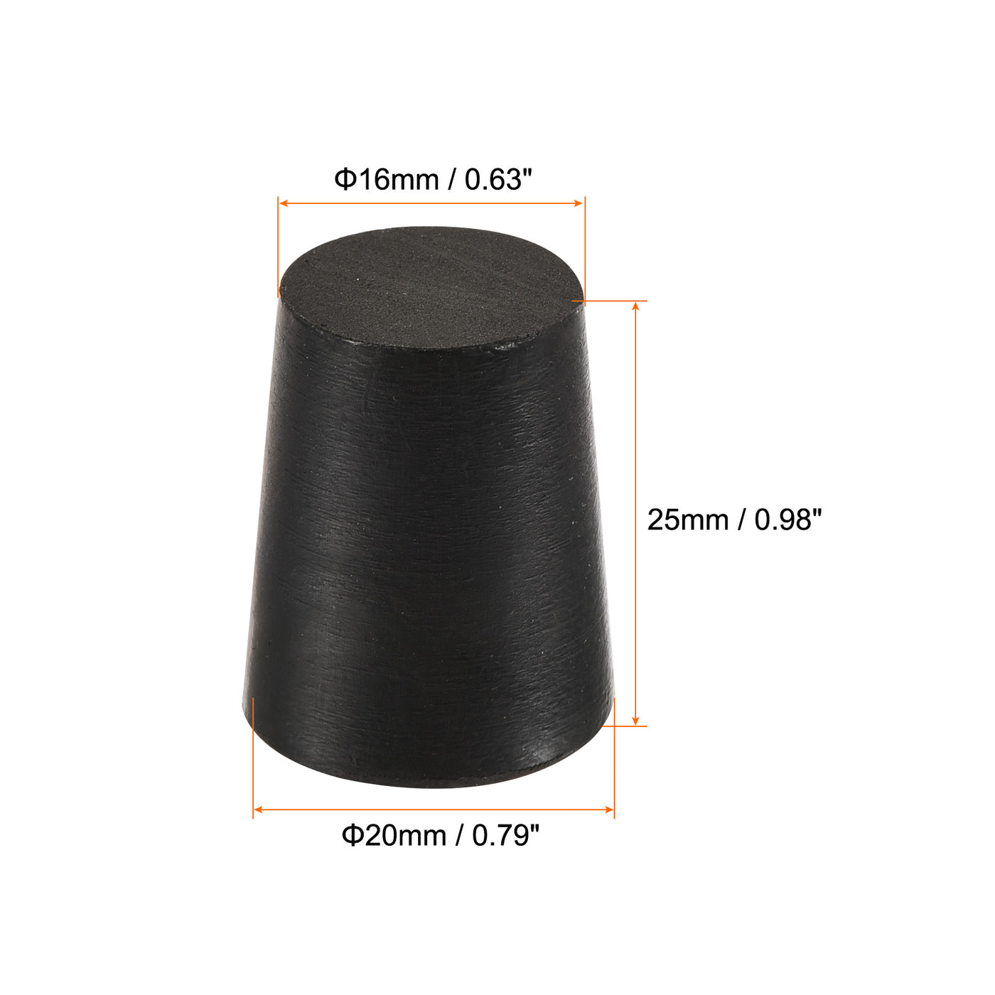 Harfington Rubber Tapered Plug Solid for Powder Coating, Painting, Plating, Sandblasting