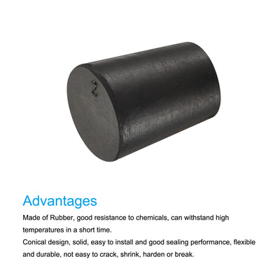 Harfington Rubber Tapered Plug Solid for Powder Coating, Painting, Plating, Sandblasting