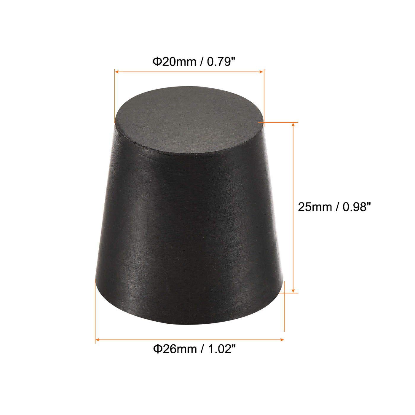 Harfington Rubber Tapered Plug Solid for Powder Coating, Painting, Plating, Sandblasting
