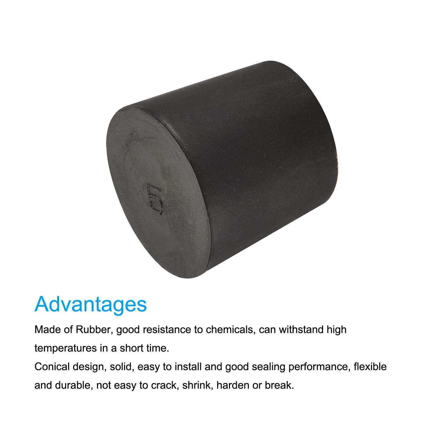 Harfington Rubber Tapered Plug Solid for Powder Coating, Painting, Plating, Sandblasting