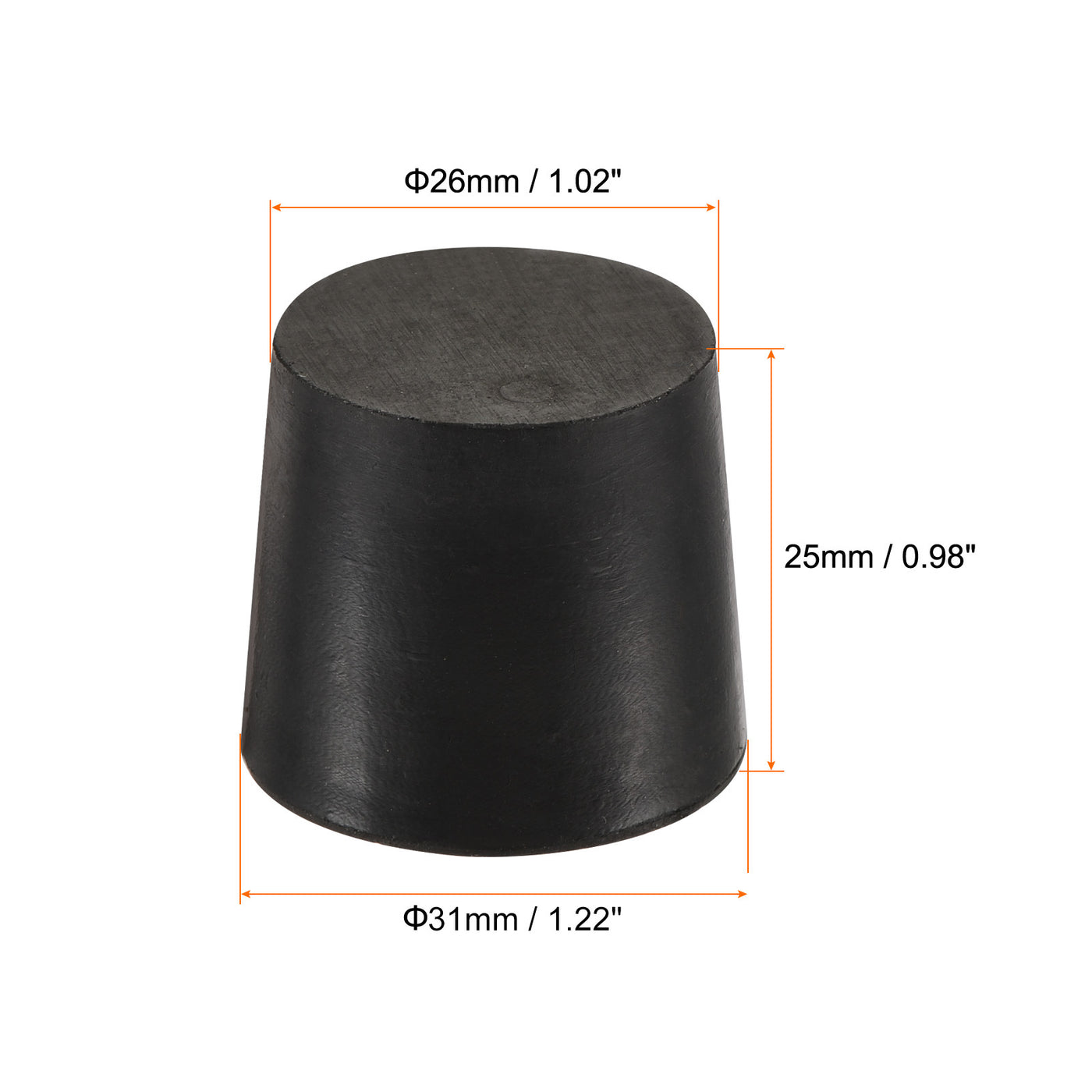 Harfington Rubber Tapered Plug Solid for Powder Coating, Painting, Plating, Sandblasting