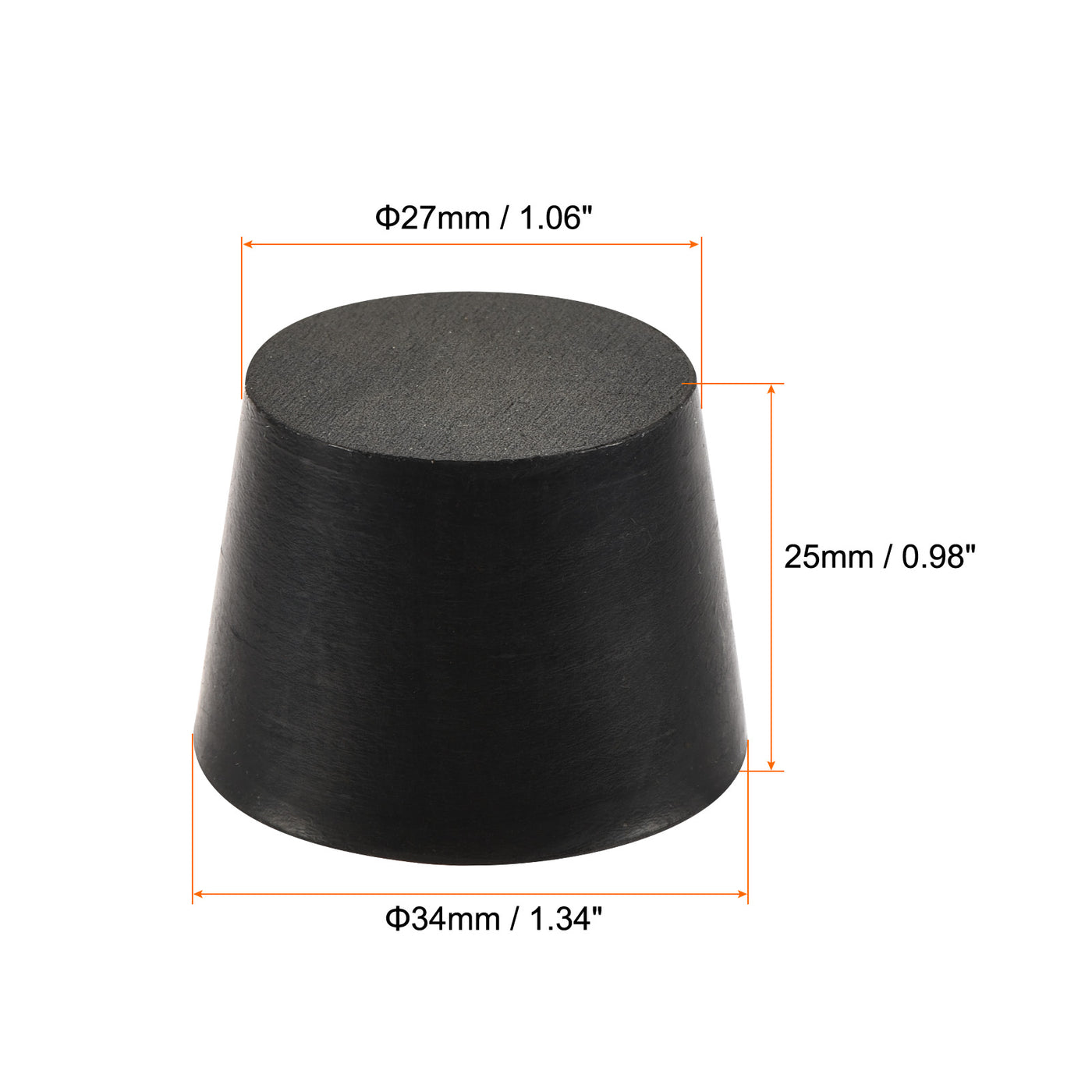 Harfington Rubber Tapered Plug Solid for Powder Coating, Painting, Plating, Sandblasting