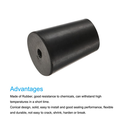 Harfington Rubber Tapered Plug with Hole Powder Coating, Painting, Plating, Sandblasting