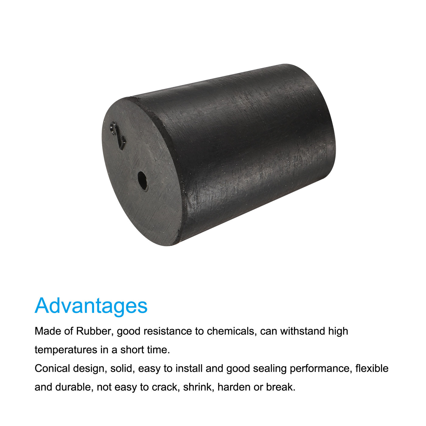 Harfington Rubber Tapered Plug with Hole Powder Coating, Painting, Plating, Sandblasting