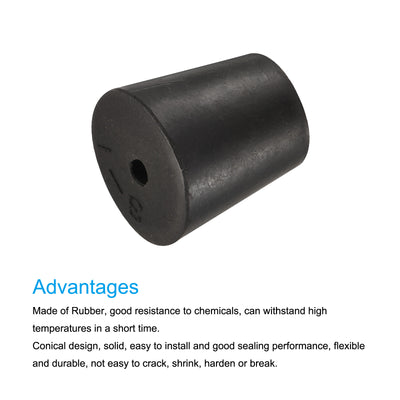 Harfington Rubber Tapered Plug with Hole Powder Coating, Painting, Plating, Sandblasting