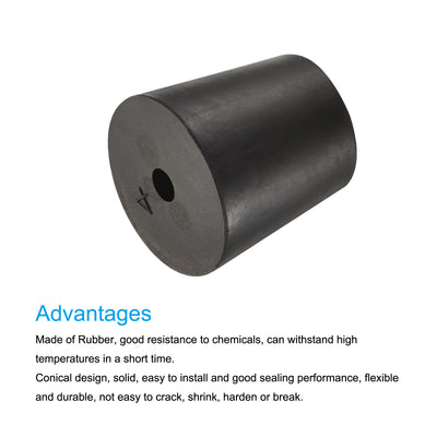 Harfington Rubber Tapered Plug with Hole Powder Coating, Painting, Plating, Sandblasting