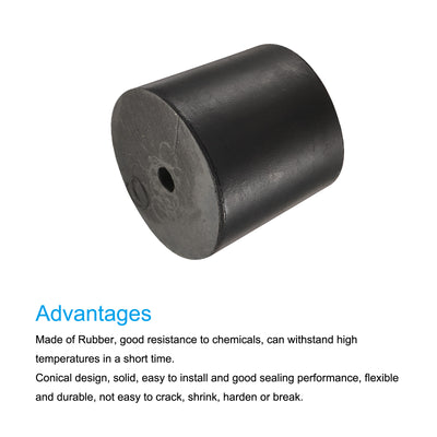 Harfington Rubber Tapered Plug with Hole Powder Coating, Painting, Plating, Sandblasting