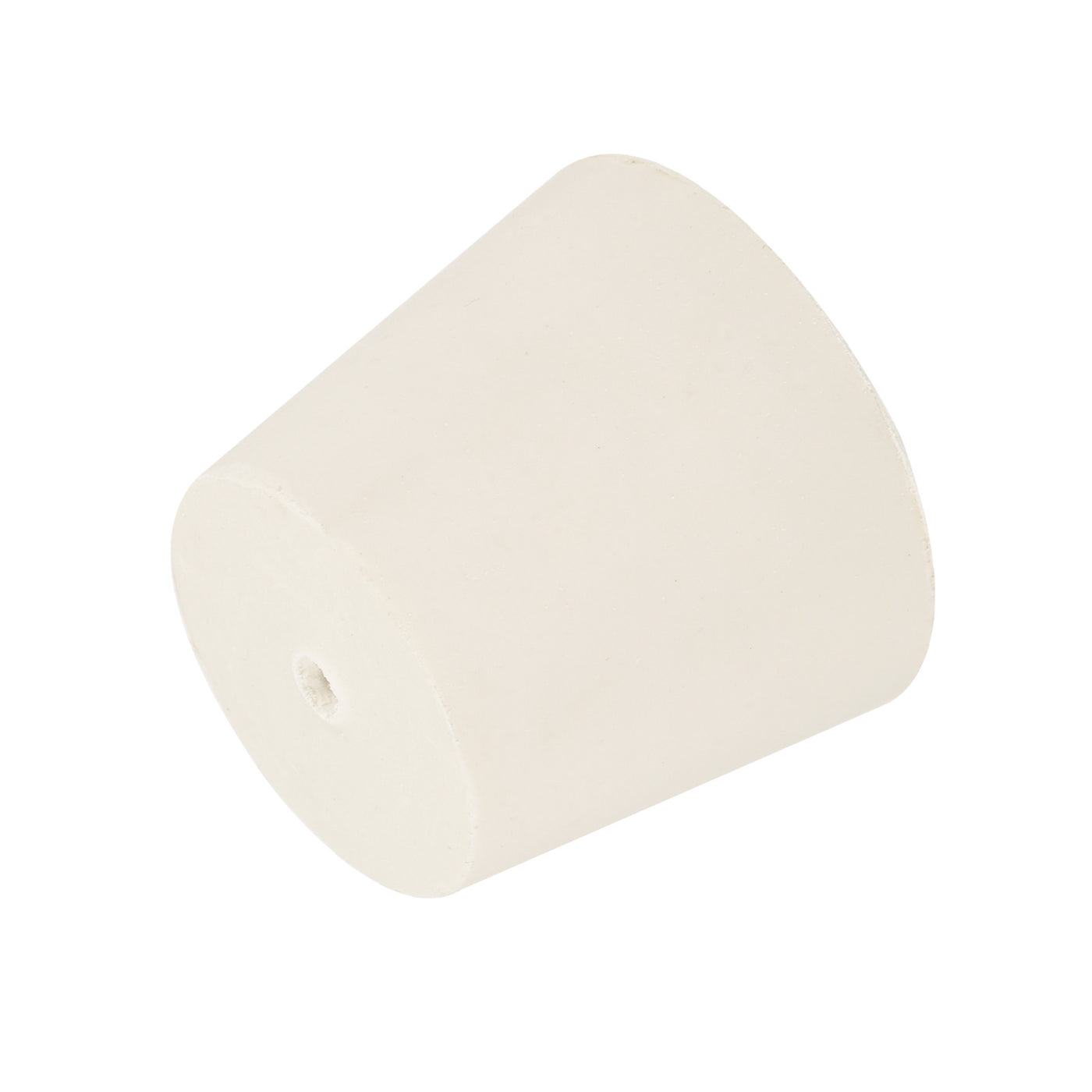 Harfington Rubber Tapered Plug with Hole White for Sandblasting, Laboratory Use