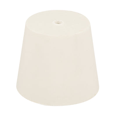 Harfington Rubber Tapered Plug with Hole White for Sandblasting, Laboratory Use