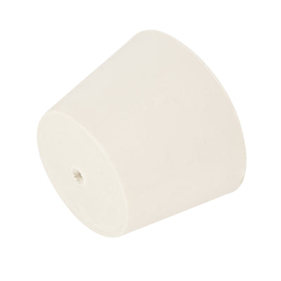 Harfington Rubber Tapered Plug with Hole White for Sandblasting, Laboratory Use