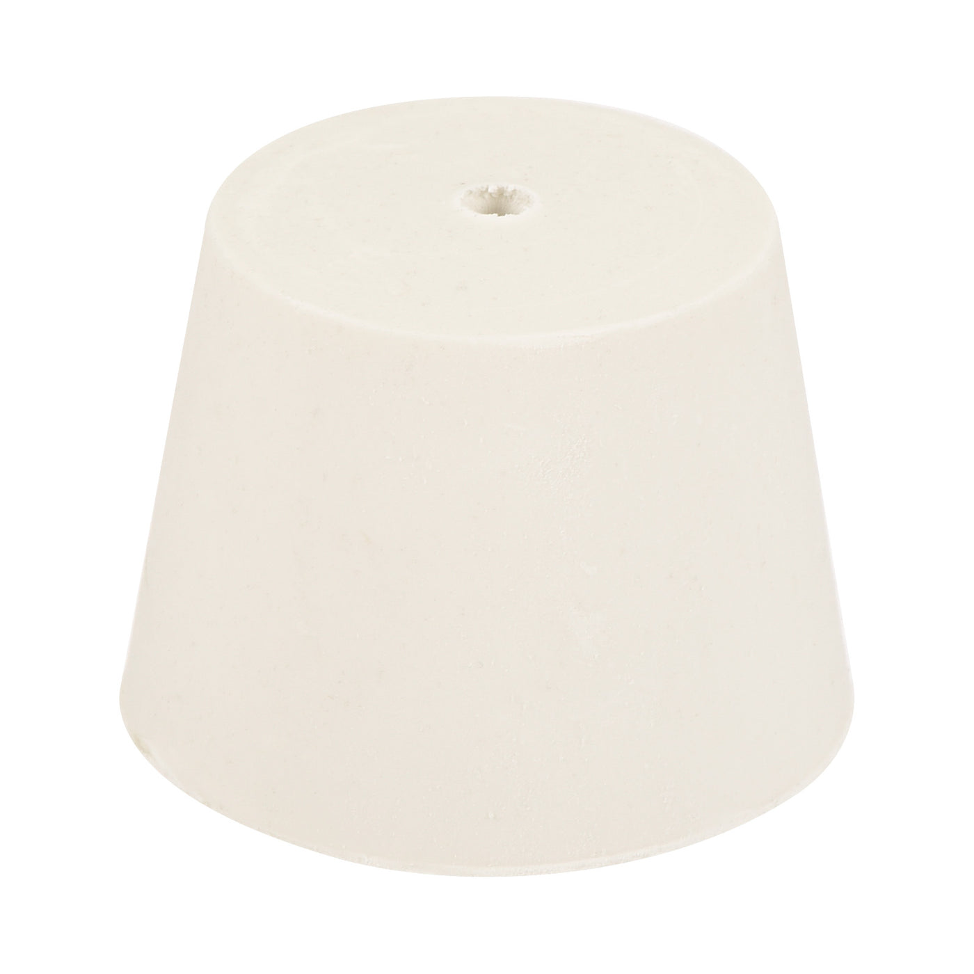 Harfington Rubber Tapered Plug with Hole White for Sandblasting, Laboratory Use