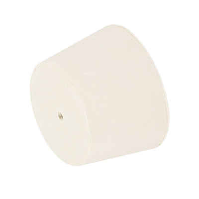 Harfington Rubber Tapered Plug with Hole White for Sandblasting, Laboratory Use