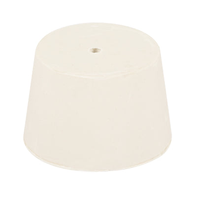 Harfington Rubber Tapered Plug with Hole White for Sandblasting, Laboratory Use