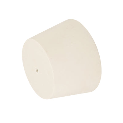Harfington Rubber Tapered Plug with Hole White for Sandblasting, Laboratory Use