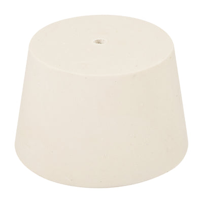 Harfington Rubber Tapered Plug with Hole White for Sandblasting, Laboratory Use