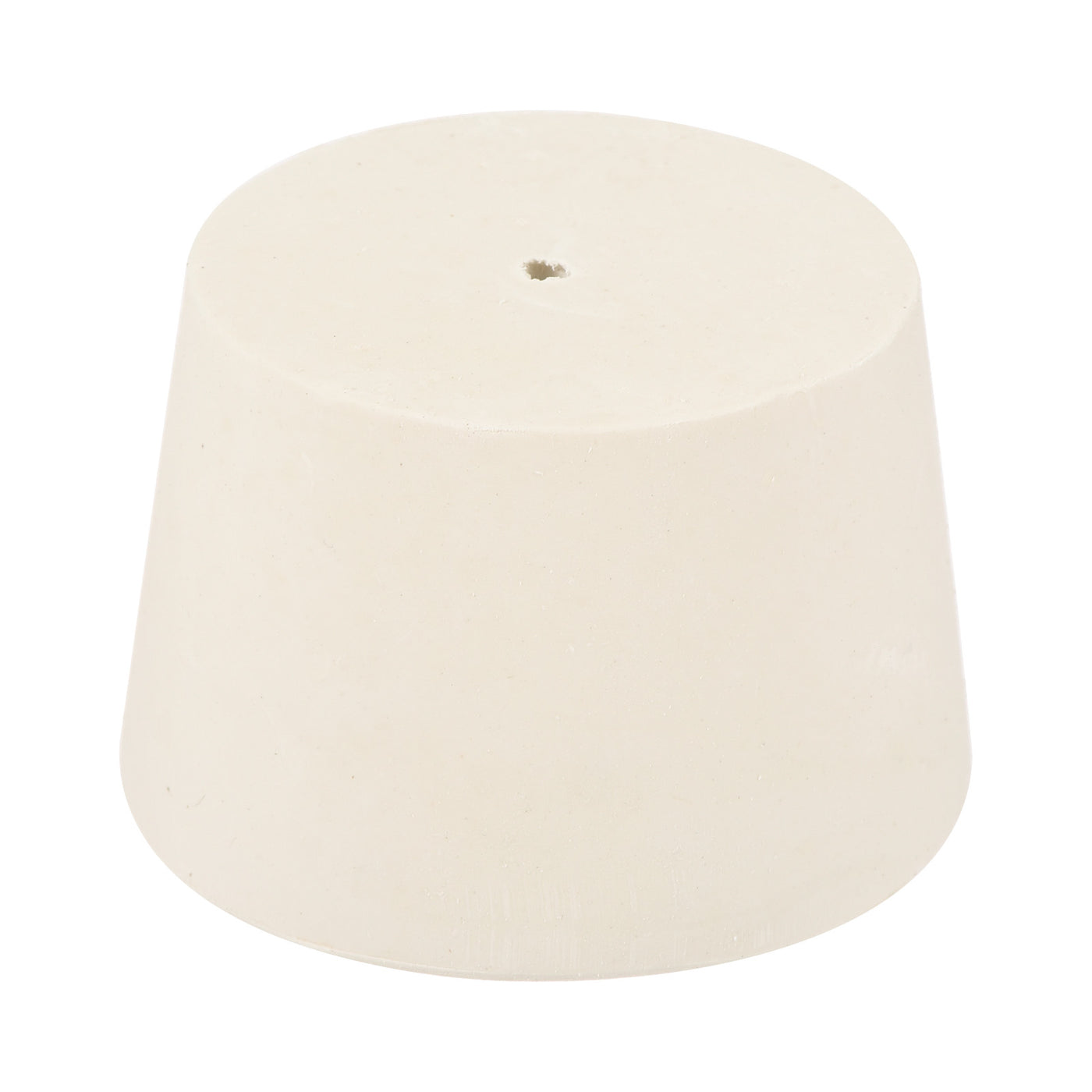 Harfington Rubber Tapered Plug with Hole White for Sandblasting, Laboratory Use