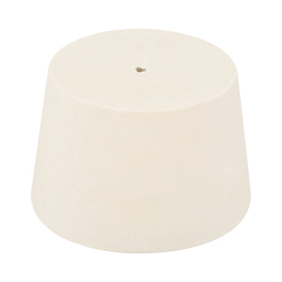 Harfington Rubber Tapered Plug with Hole White for Sandblasting, Laboratory Use