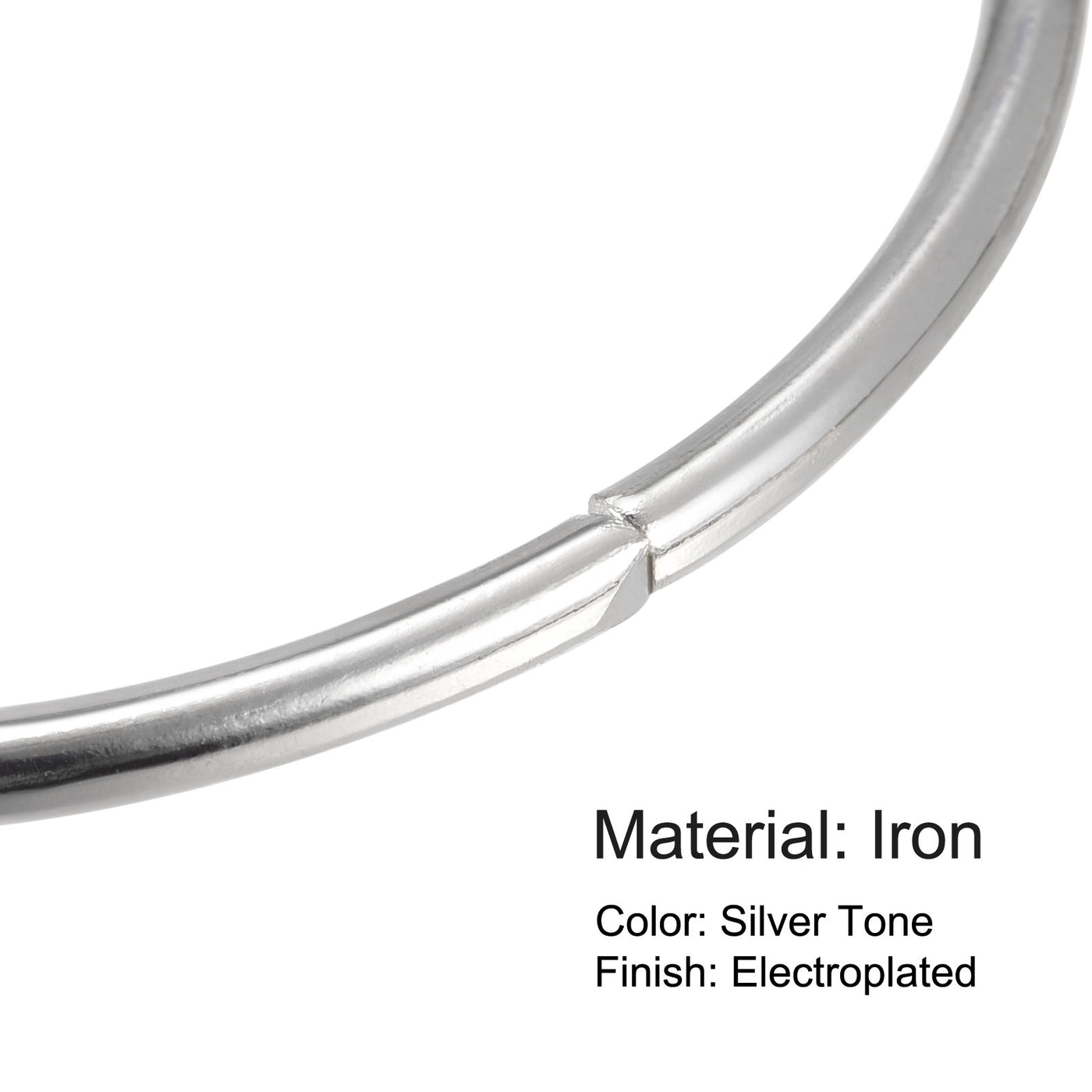 Harfington 150mm 190mm OD Metal O Ring Non-Welded Craft Hoops for DIY Silver Tone 2pcs