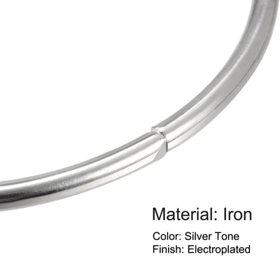 Harfington 150mm 190mm OD Metal O Ring Non-Welded Craft Hoops for DIY Silver Tone 2pcs