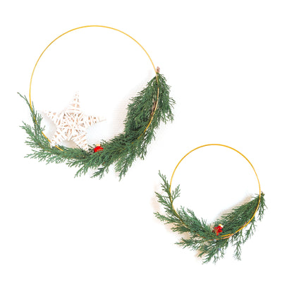 Harfington 150mm 190mm OD Metal O Ring Non-Welded Craft Hoops for DIY Silver Tone 2pcs