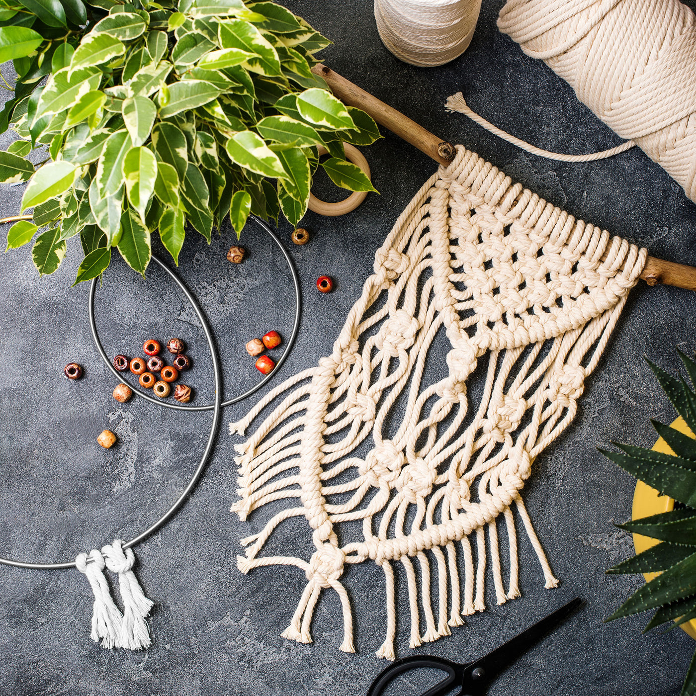 Harfington 150mm 190mm OD Metal O Ring Non-Welded Craft Hoops for DIY Silver Tone 2pcs