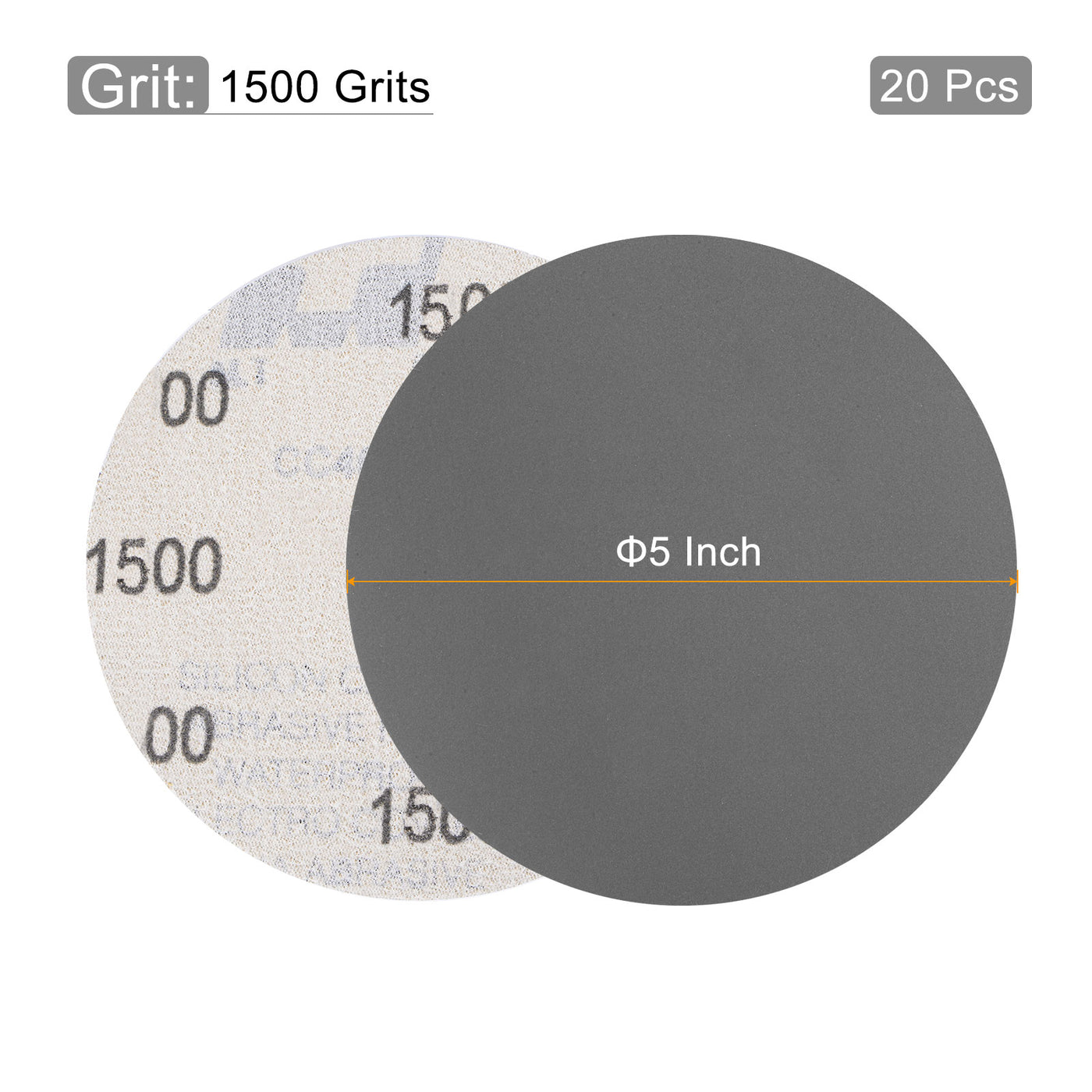 Harfington Sanding Disc Hook and Loop Wet/Dry Usable Silicon Carbide