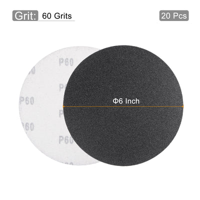 Harfington 6 Inch Sanding Disc Hook and Loop Silicon Carbide C-Weight Backing