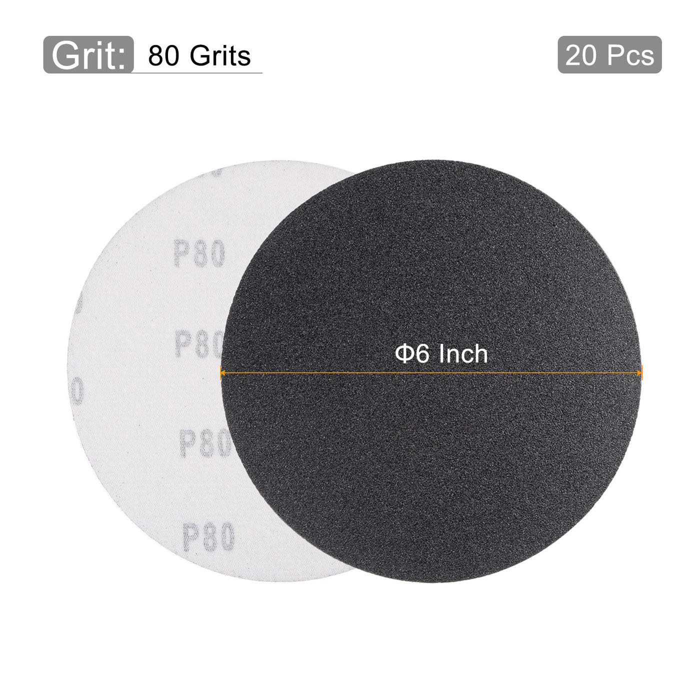 Harfington 6 Inch Sanding Disc Hook and Loop Silicon Carbide C-Weight Backing